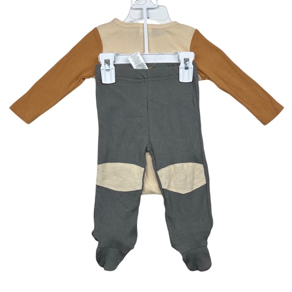 Mario Lopez Baby 3-piece Bodysuit Footed Pants Hat Outfit Set - Size 3/6M - Picture 4 of 4